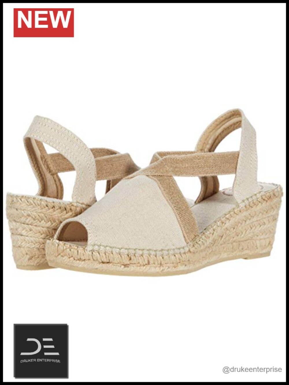 Espadrilles Wedge Sandals Open Toe Slingback Leather Pull-On Comfort Casual